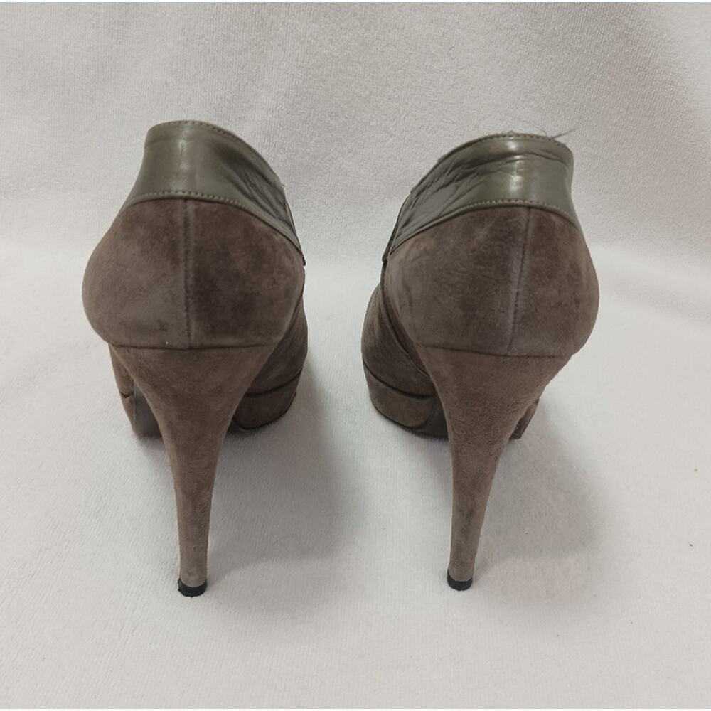 Stuart Weitzman Ankle Booties Sz 9 Brown Suede Leather  Modern Moto Barbiecore - Picture 15 of 15